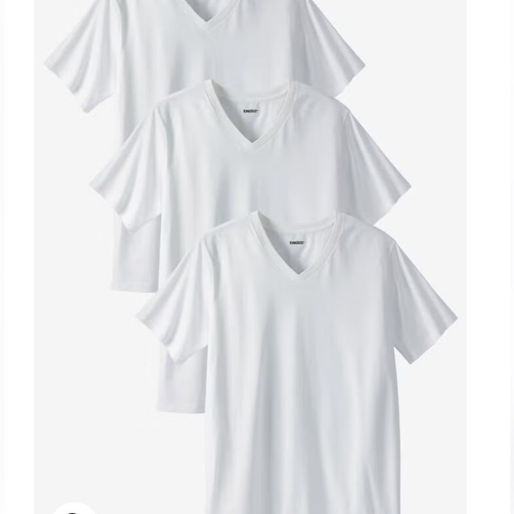 Big & Tall 3 Pack V-Neck T-Shirts - Picture 3 of 3